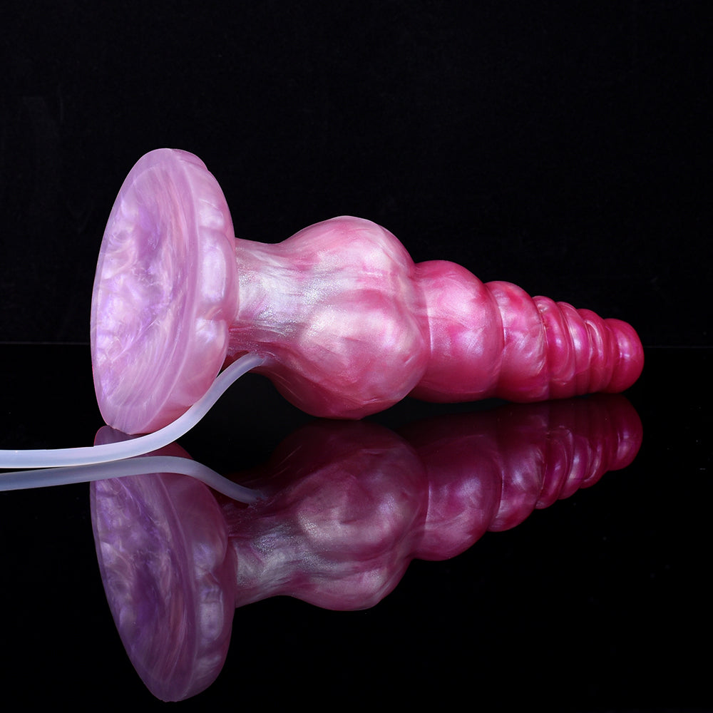 9 Inch Beaded Knot Dog Squirting Dildo
