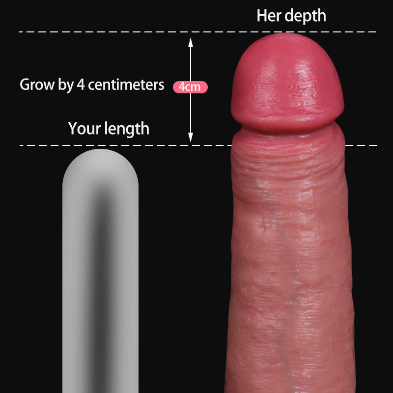 Hollow Realistic Dildo 6 Inch with Balls Sleeve