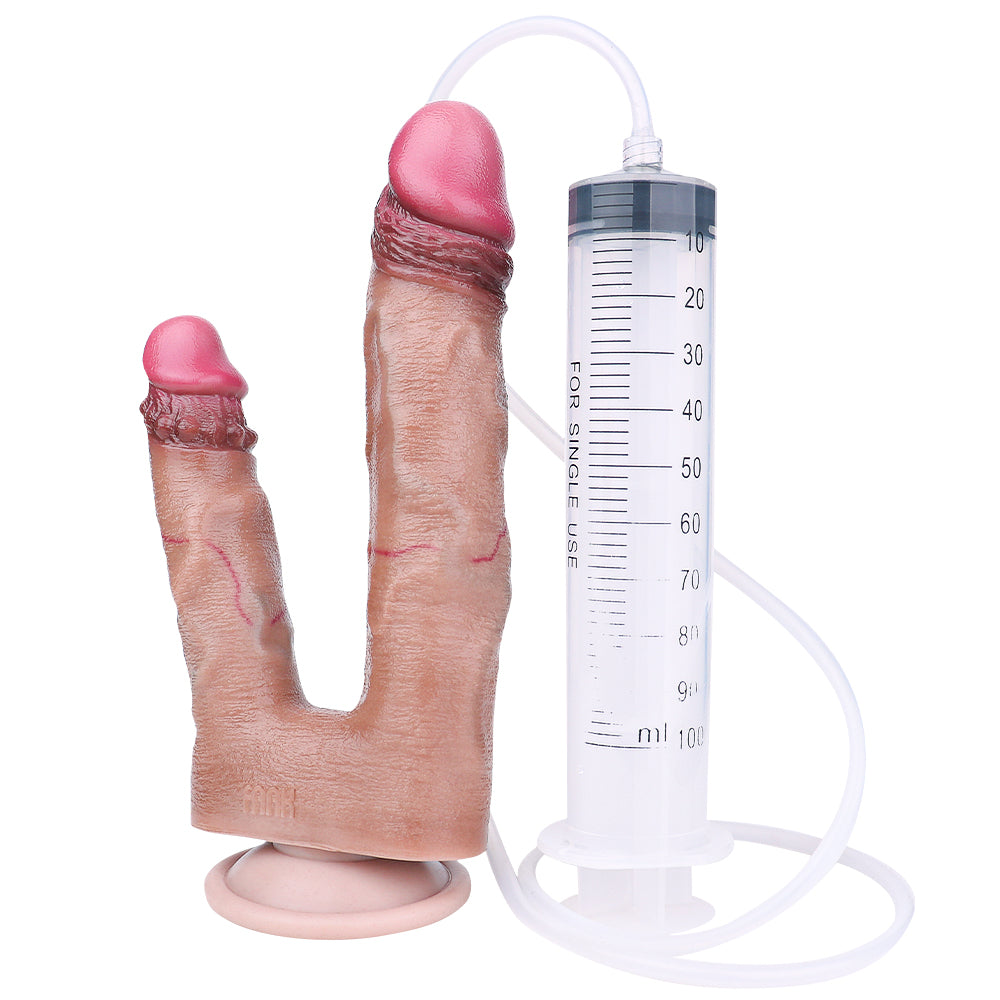 Realistic Ejaculating Double Penetration Dildo