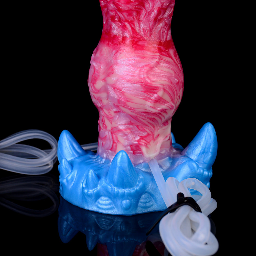 7 Inch Red Fantasy Dog Inflatable Squirting Dildo