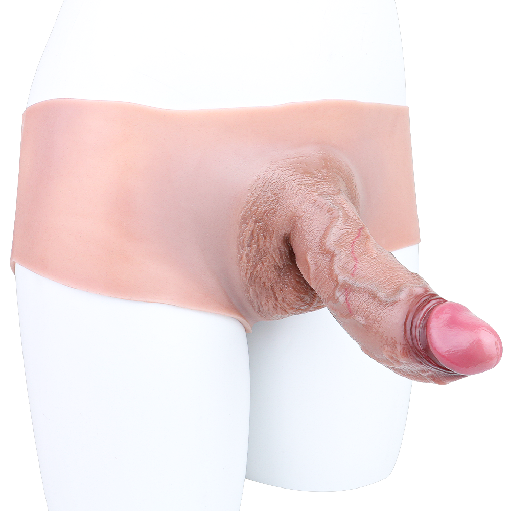 6 Inch Realistic Cock Vein Dildo Panties