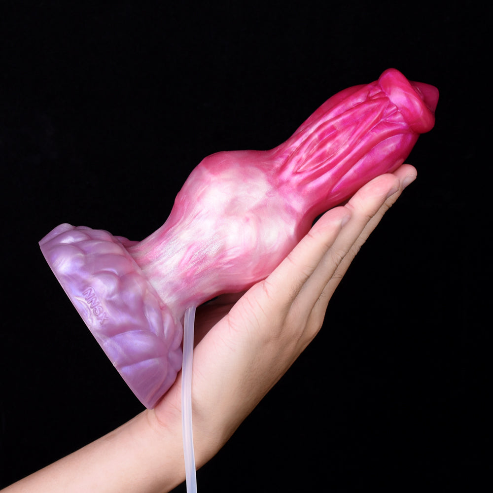 8 Inch Silicone Monster Dog Squirting Dildo