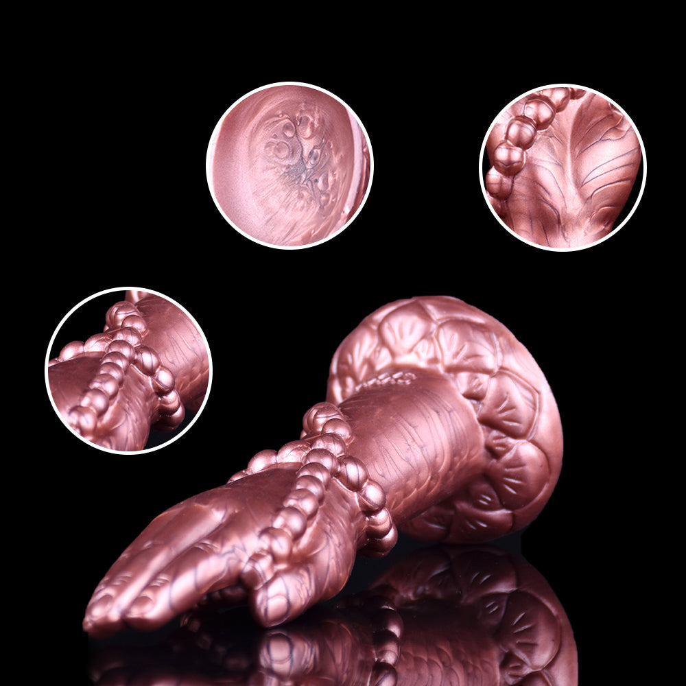 6 Inch Silicone Buddha Bead Hand Fist Dildo
