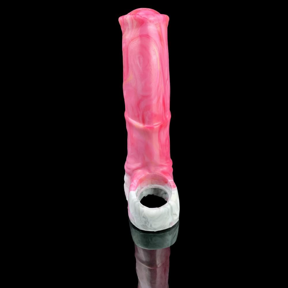 Pink Silicone Horse Cock Penis Sleeve