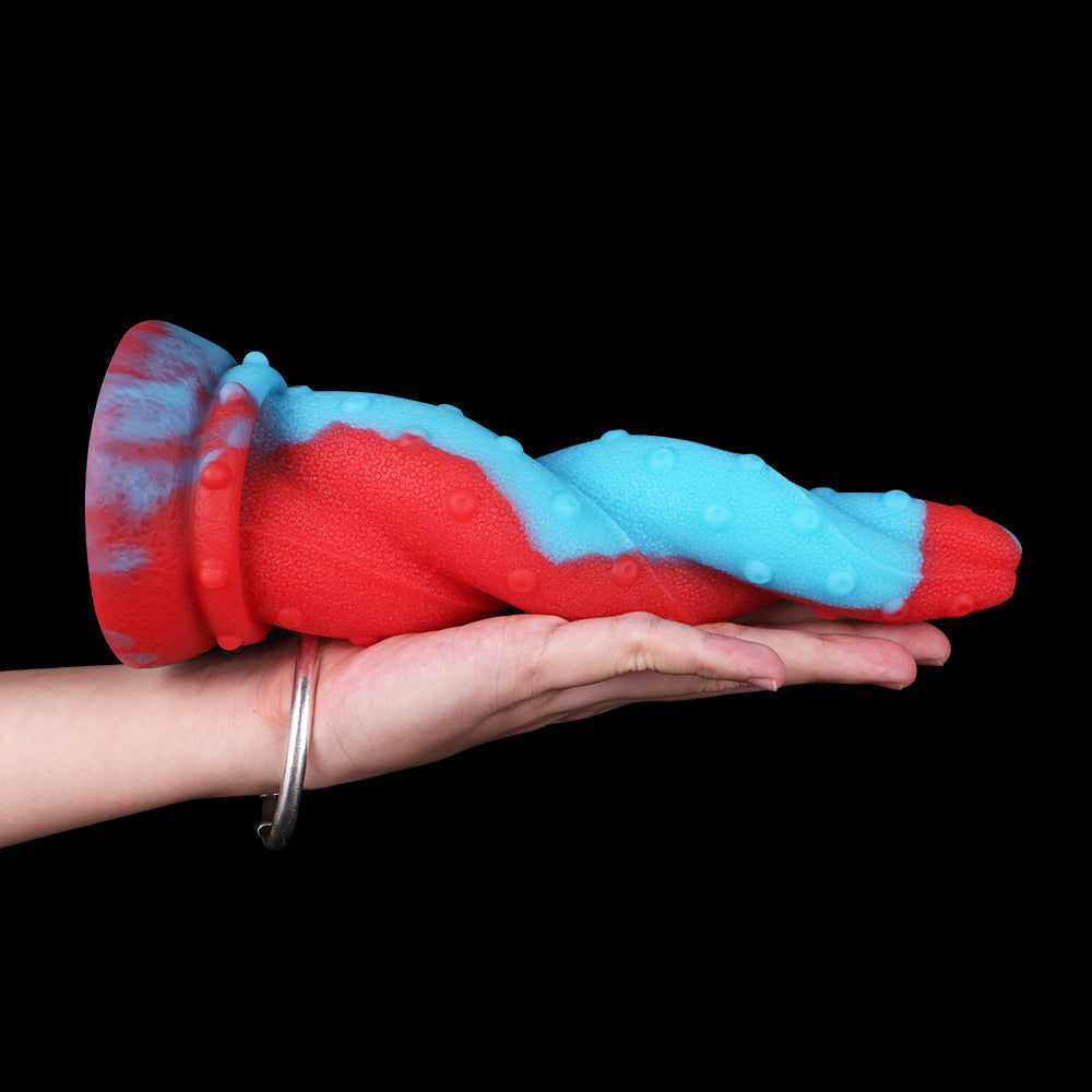 8 Inch Octopus Silicone Red Blue Anal Dildo
