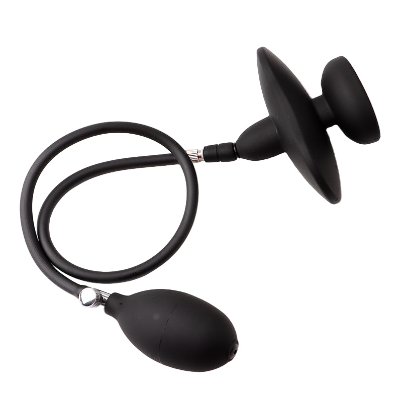 Inflatable Gag Black Silicone Bondage Toy