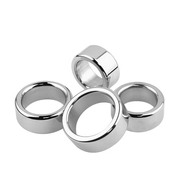 Metal Cock Ring Silver Stainless Steel Male Toy