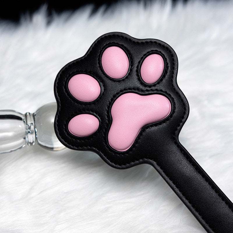 Leather Paddle Cute Cat Paw Spanking Paddle