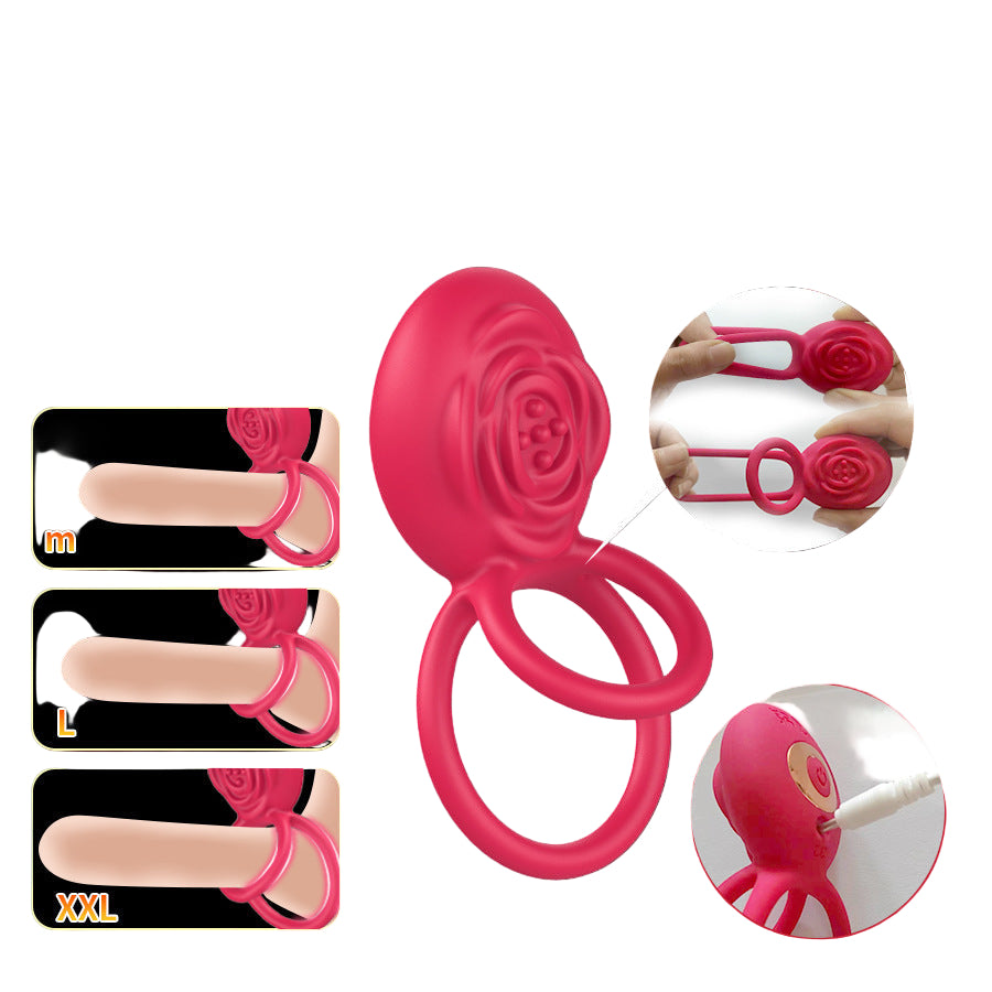 Male Rose Toy App Controlled Vibrating Penis Ring