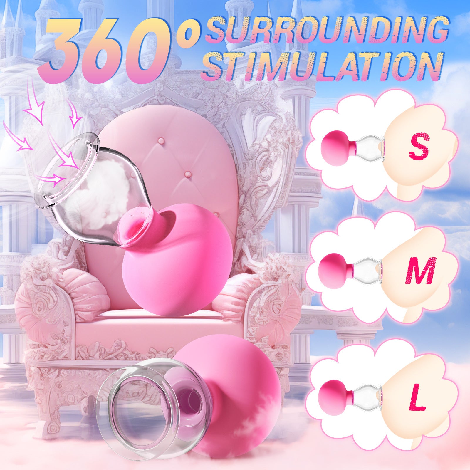 Long Nipple Suckers Pink Hand Press Female Toy