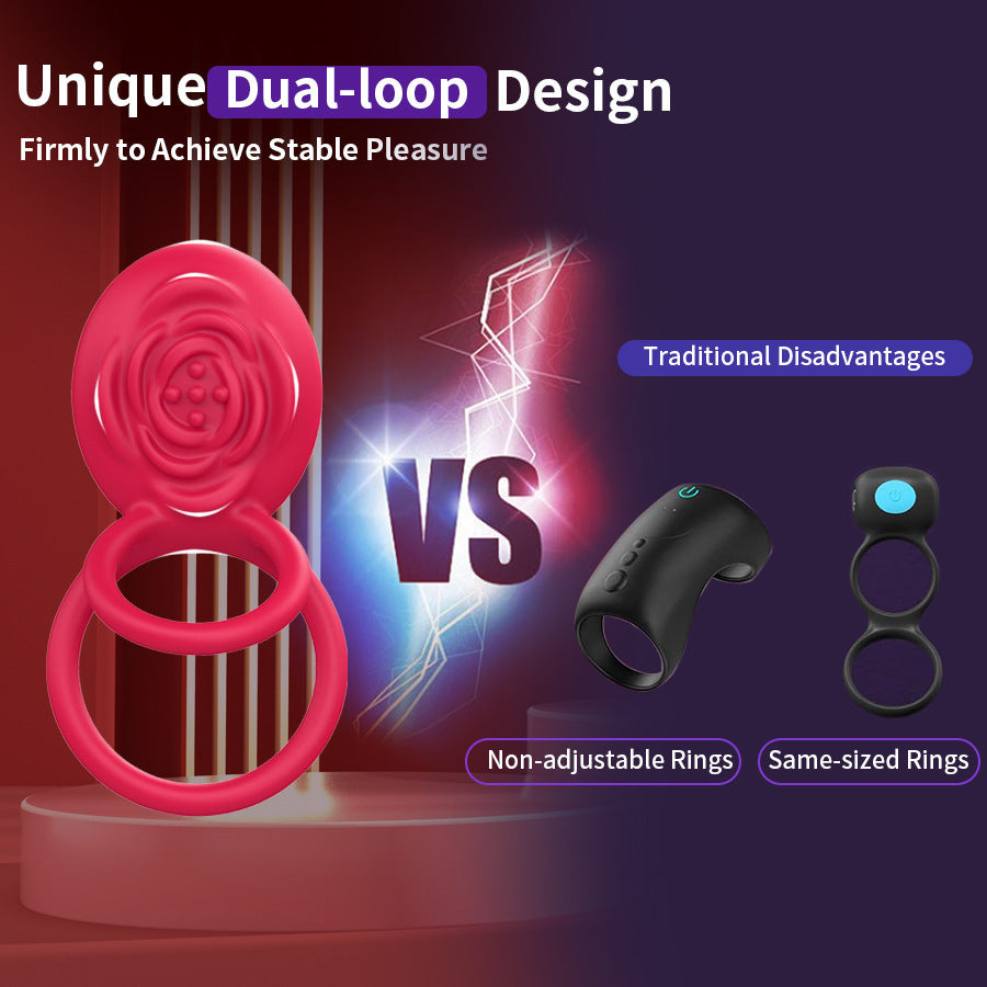 Male Rose Toy App Controlled Vibrating Penis Ring