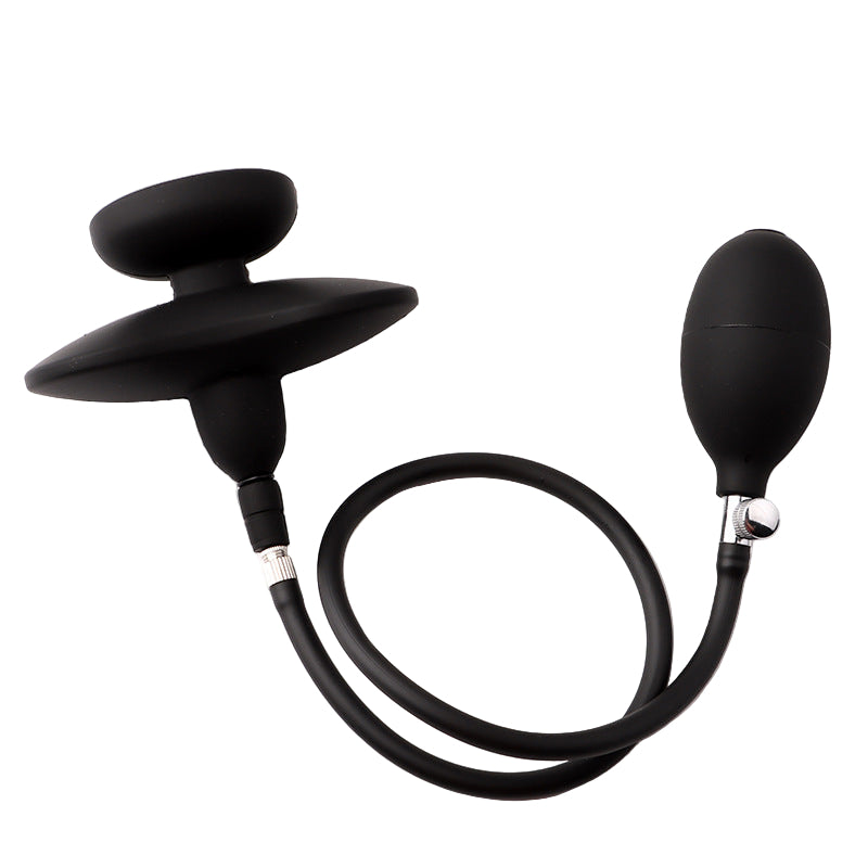 Inflatable Gag Black Silicone Bondage Toy