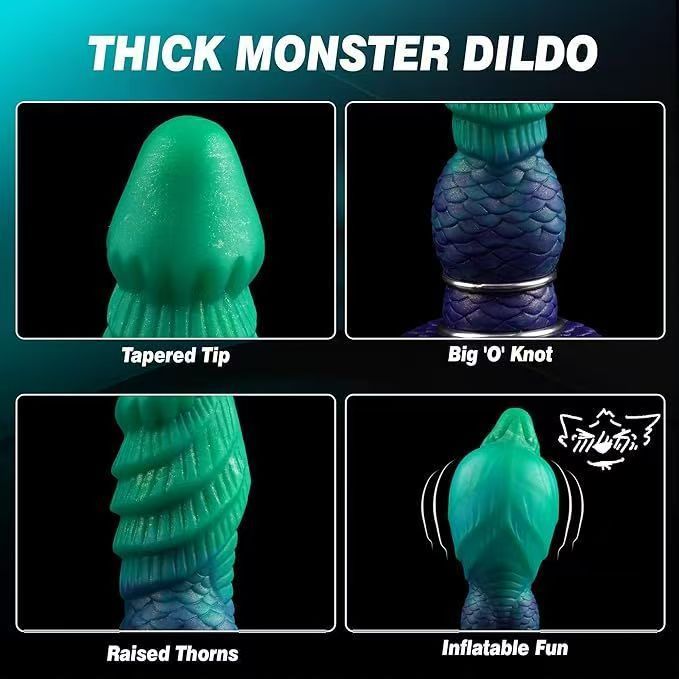 Thick Monster Dragon Knot Inflatable Dildo
