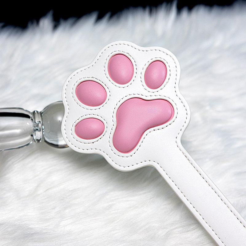 Leather Paddle Cute Cat Paw Spanking Paddle