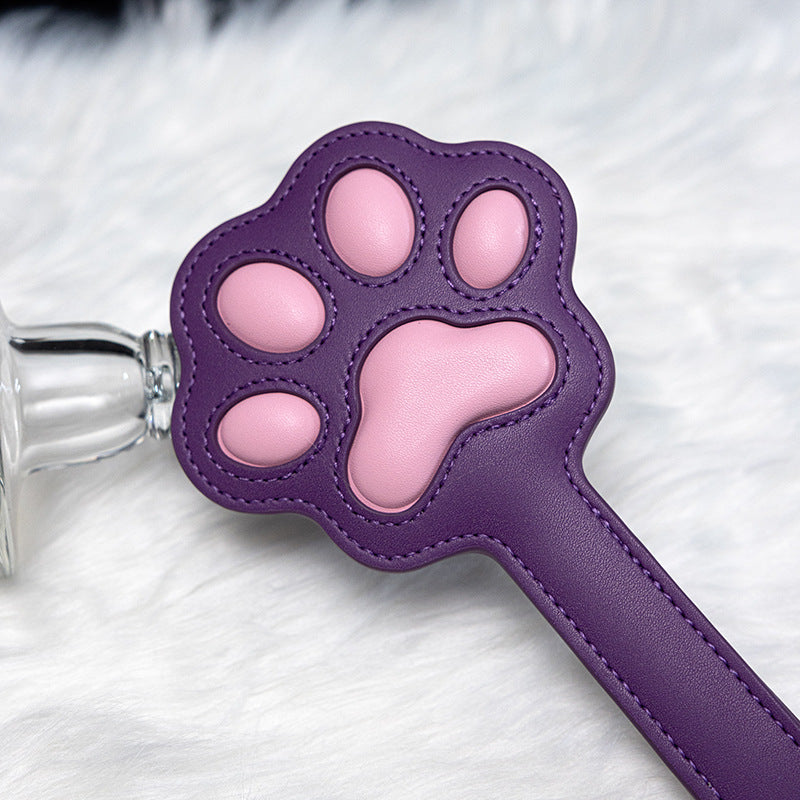 Leather Paddle Cute Cat Paw Spanking Paddle