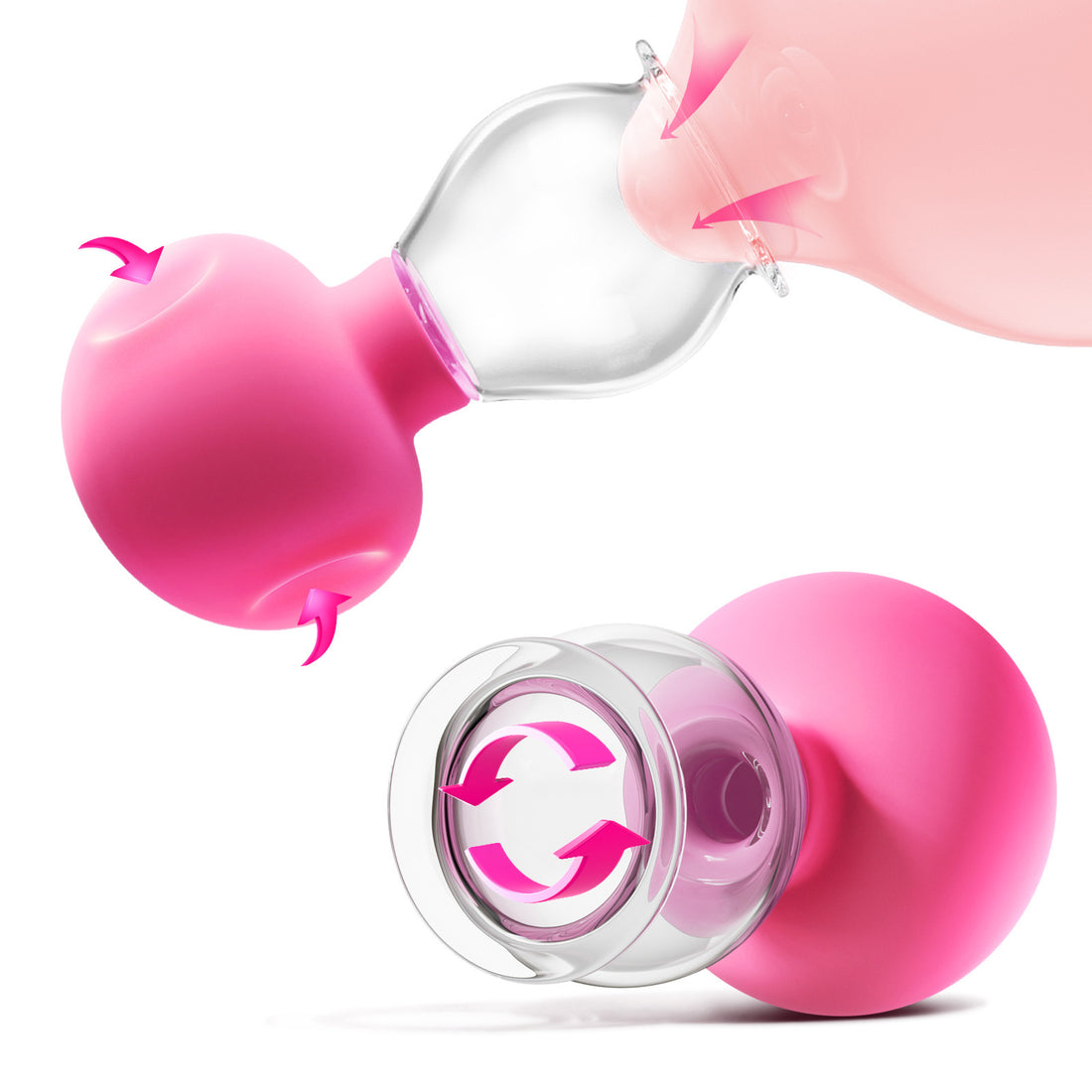 Long Nipple Suckers Pink Hand Press Female Toy