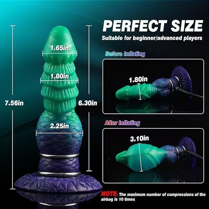 Thick Monster Dragon Knot Inflatable Dildo