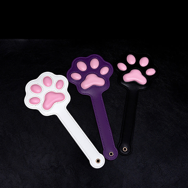 Leather Paddle Cute Cat Paw Spanking Paddle