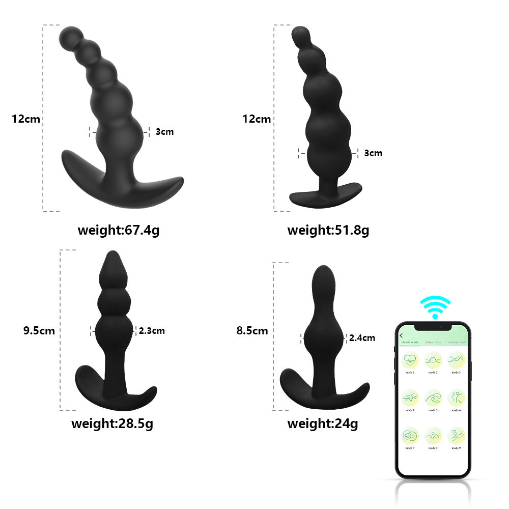 Vibrating Anal Balls Remote Control Silicone Anal Toy