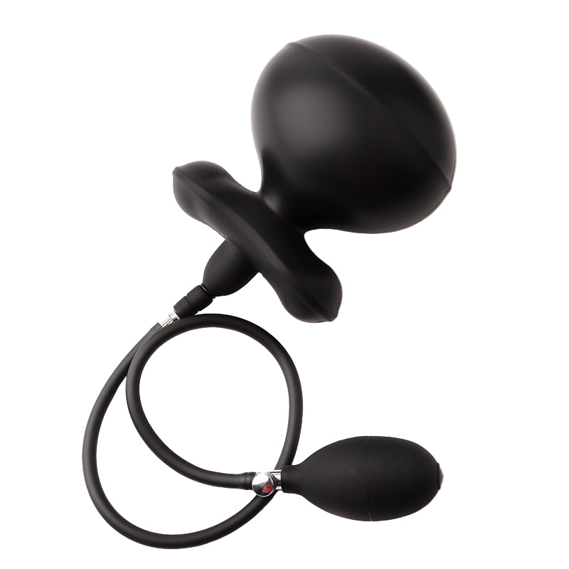 Inflatable Gag Black Silicone Bondage Toy