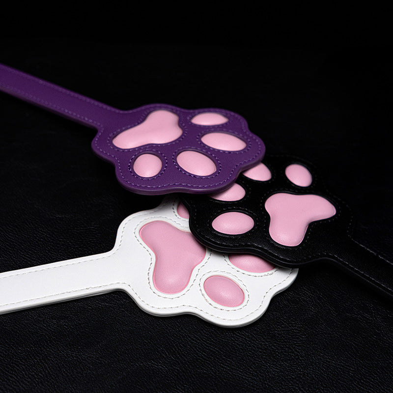 Leather Paddle Cute Cat Paw Spanking Paddle