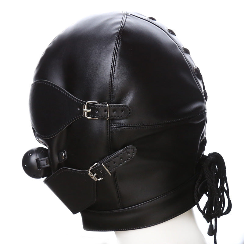 Bondage Hood Blindfold And Gag Three Piece Set