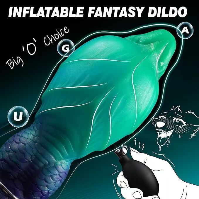 Thick Monster Dragon Knot Inflatable Dildo