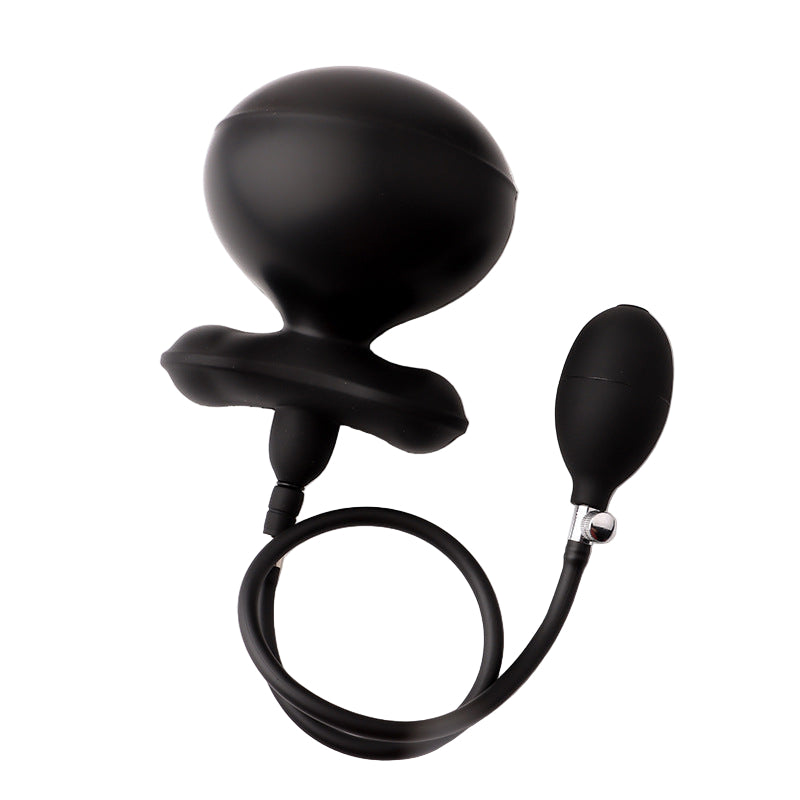 Inflatable Gag Black Silicone Bondage Toy