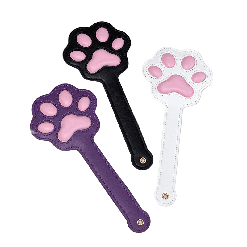 Leather Paddle Cute Cat Paw Spanking Paddle