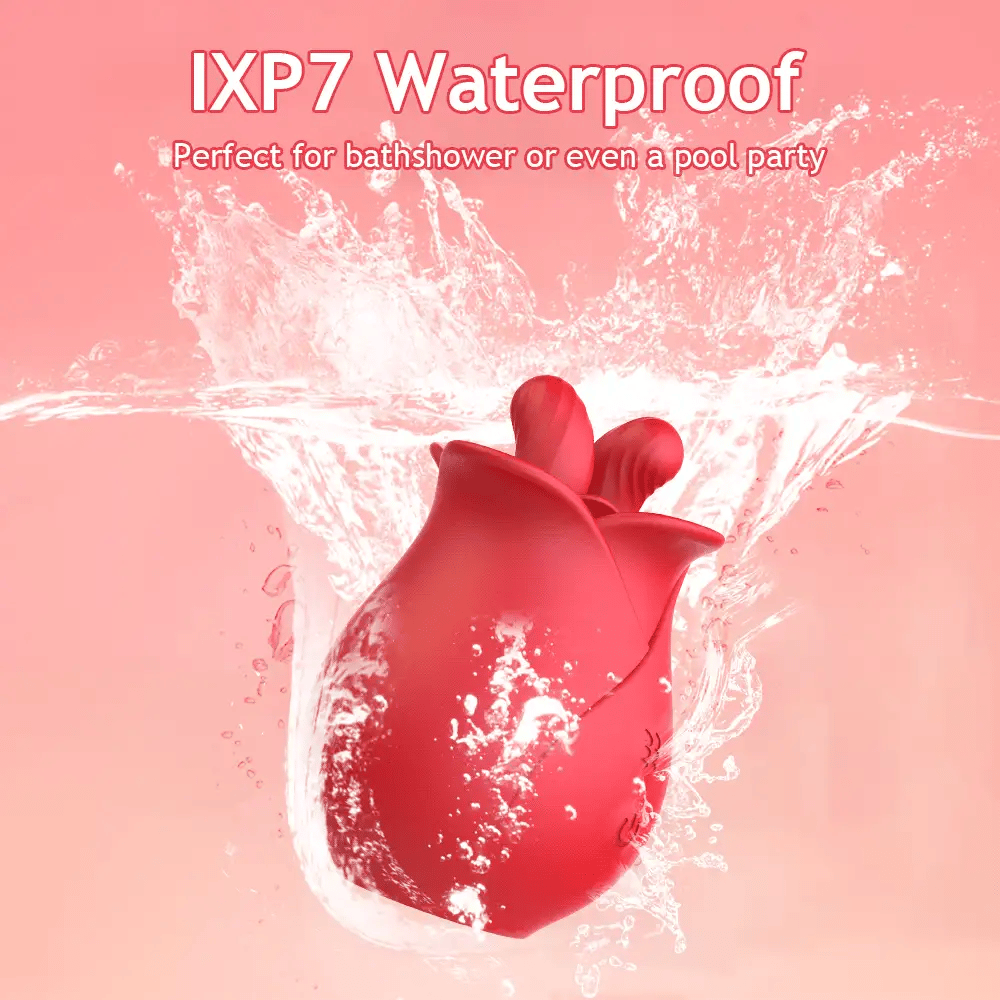 Red Rose Rotating Clitoral Stimulation Vibrator