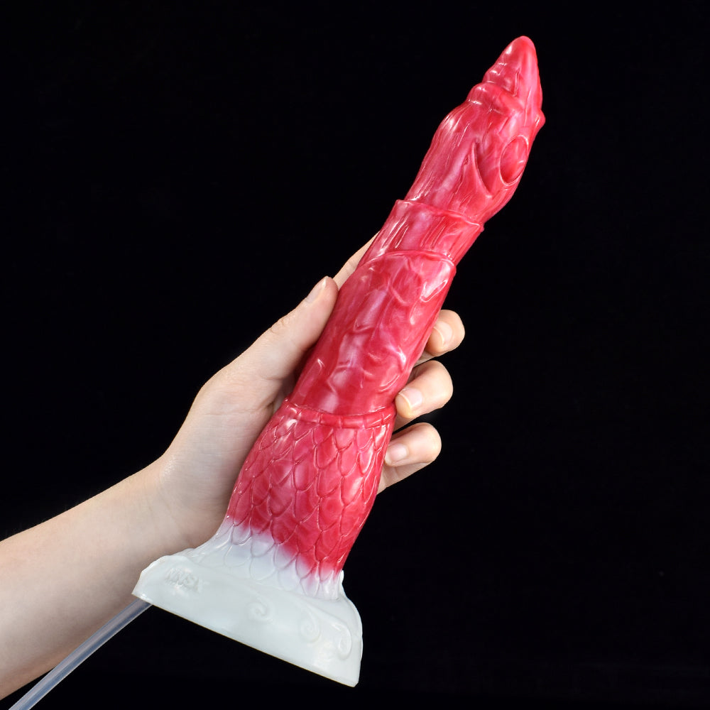 9 Inch Red Fantasy Squirting Monster Dildo