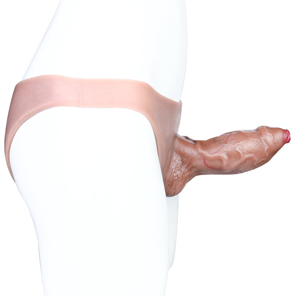 6 Inch Deformed Foreskin Hollow Dildo Panties