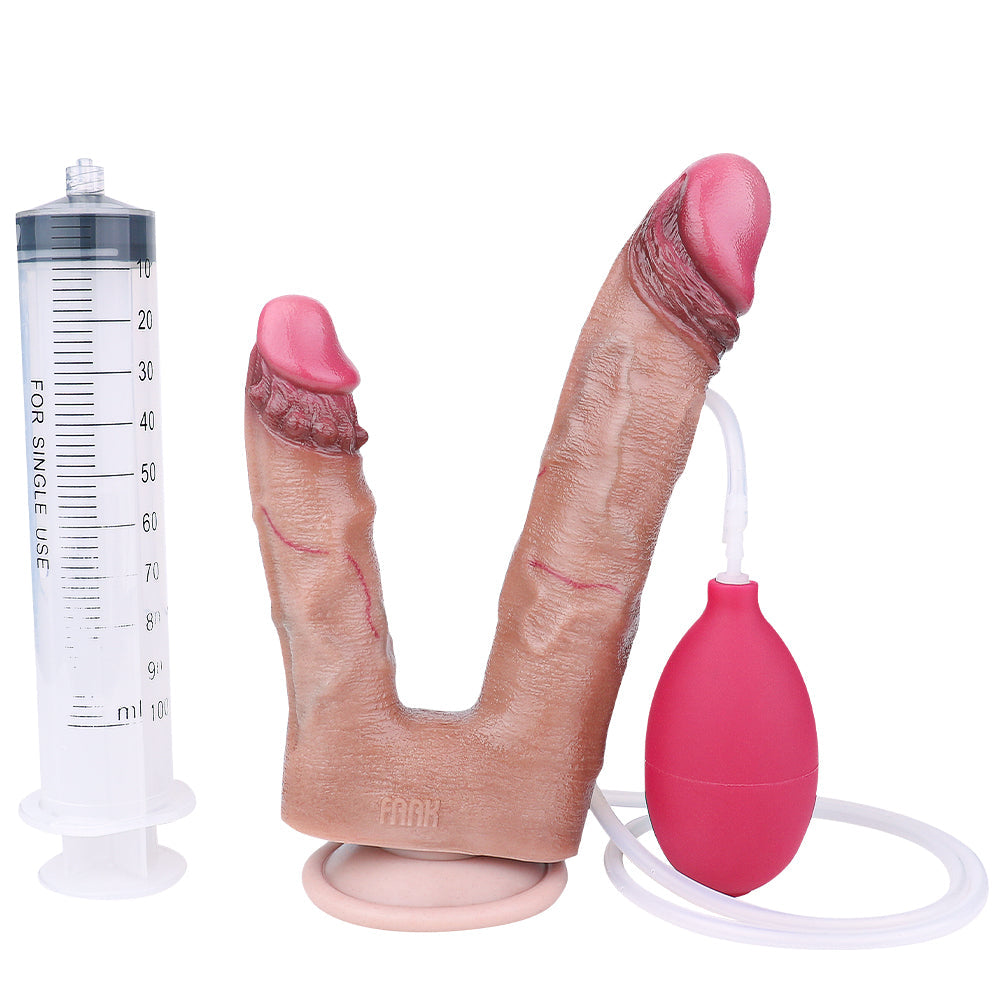 Realistic Ejaculating Double Penetration Dildo