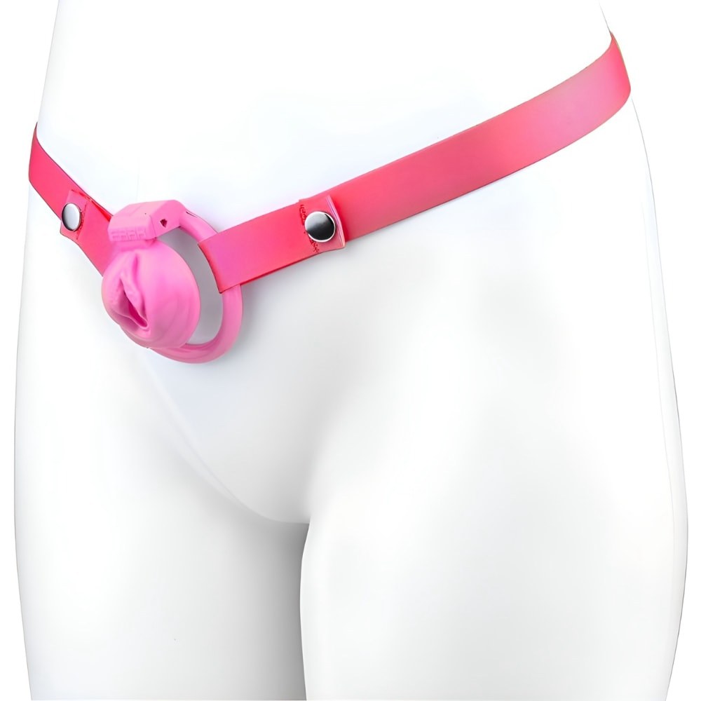 Pink Cute Sissy Chastity Cage