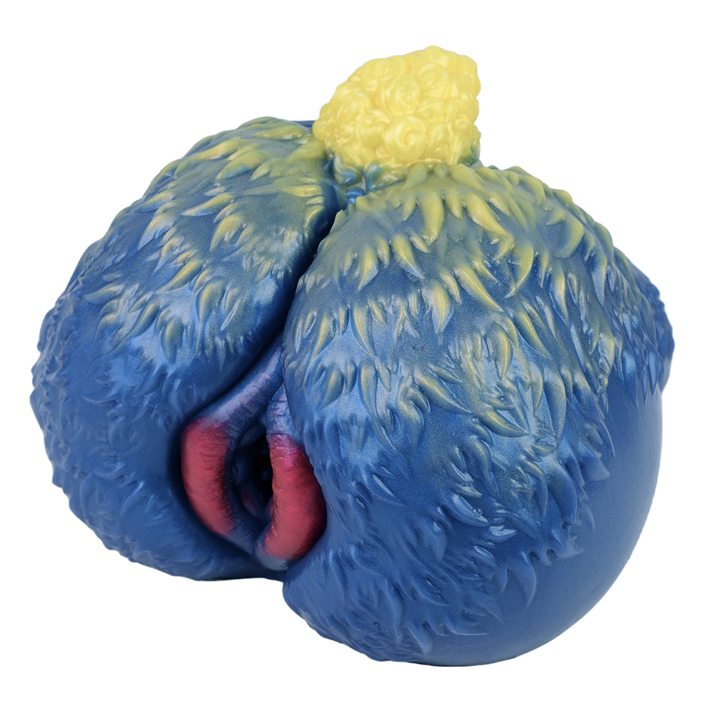 Blue Silicone Furry Goat Pocket Pussy