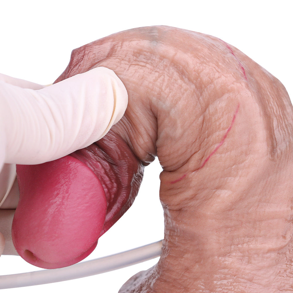 Realistic Silicone Ejaculating Dildo With Balls
