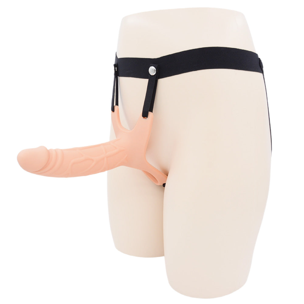 5 inch Hollow Strap On Dildo Flesh Color Cock