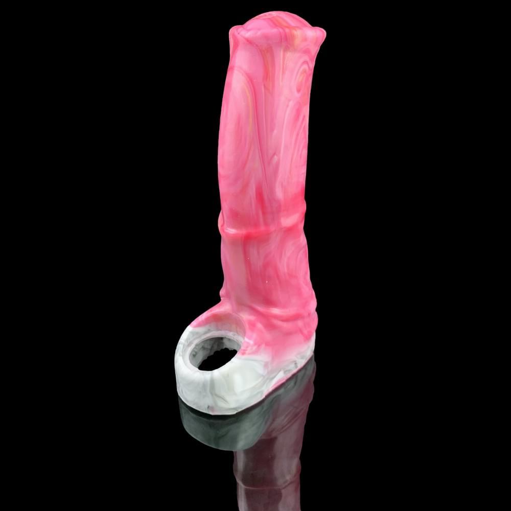 Pink Silicone Horse Cock Penis Sleeve