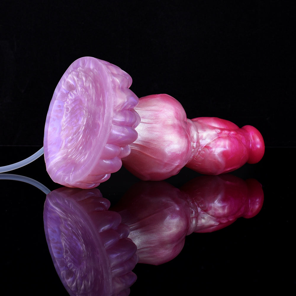 8 Inch Gradient Pink Dog Squirting Dildo