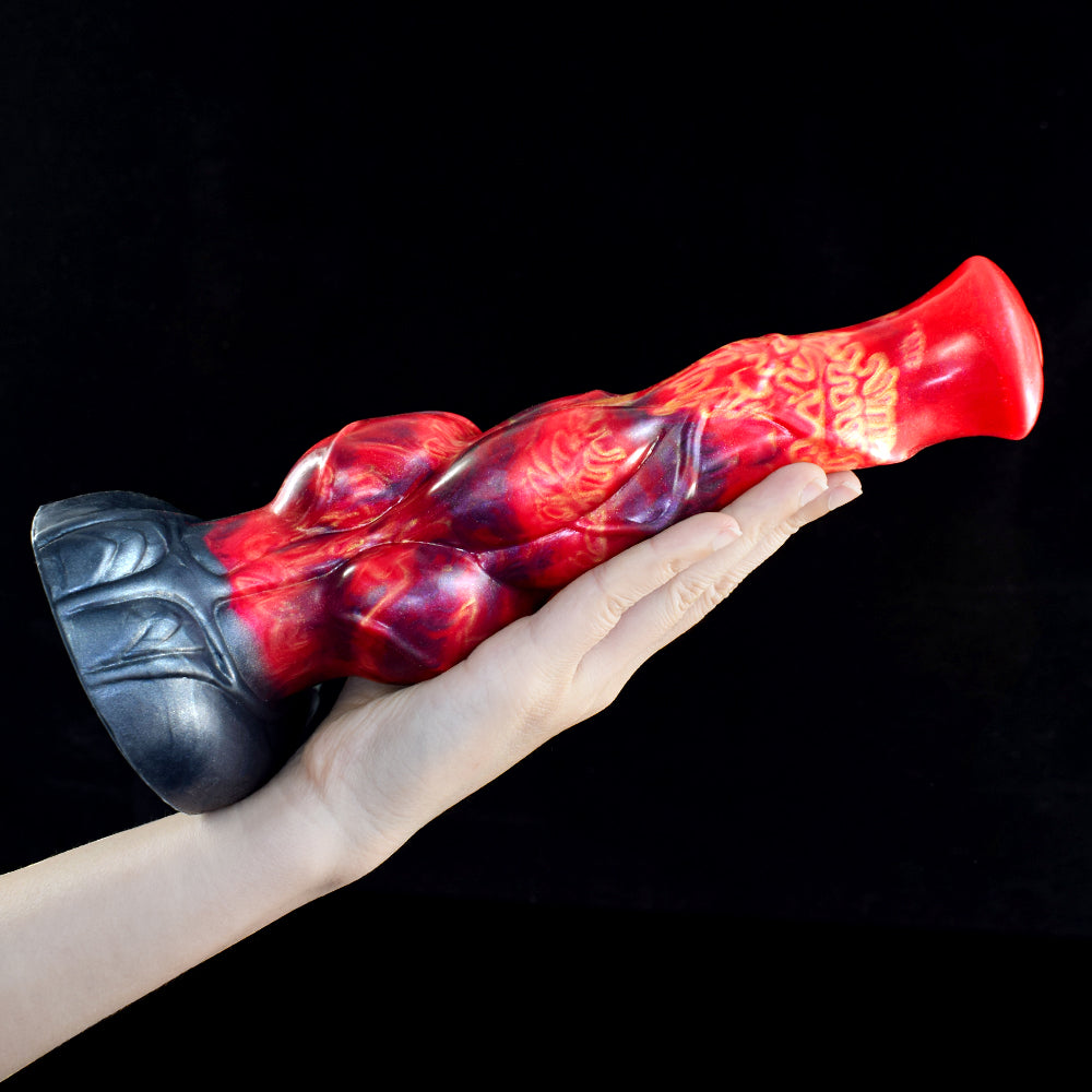 9 Inch Silicone Knot Flame Horse Dildo