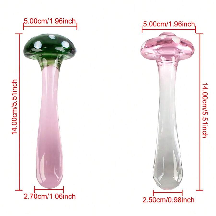 Mushroom Anal Sex Toys Glass Dildo