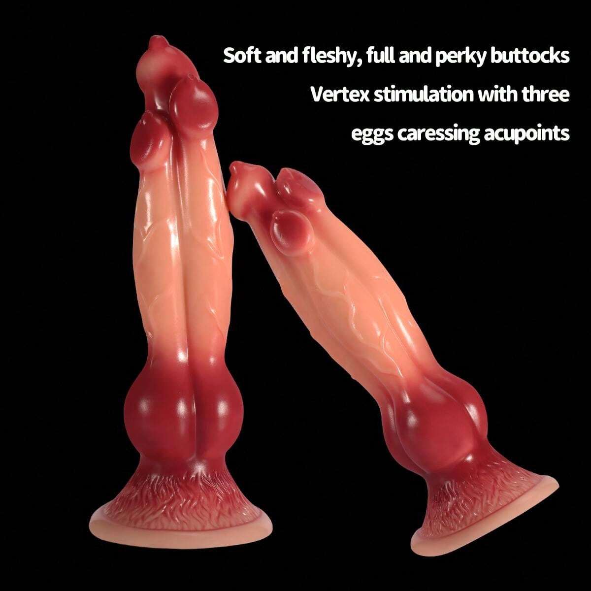 10 Inch Three Headed Fantasy Dog Knot Dildo