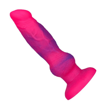 Pink Silicone Anal Knot Dog Dildo