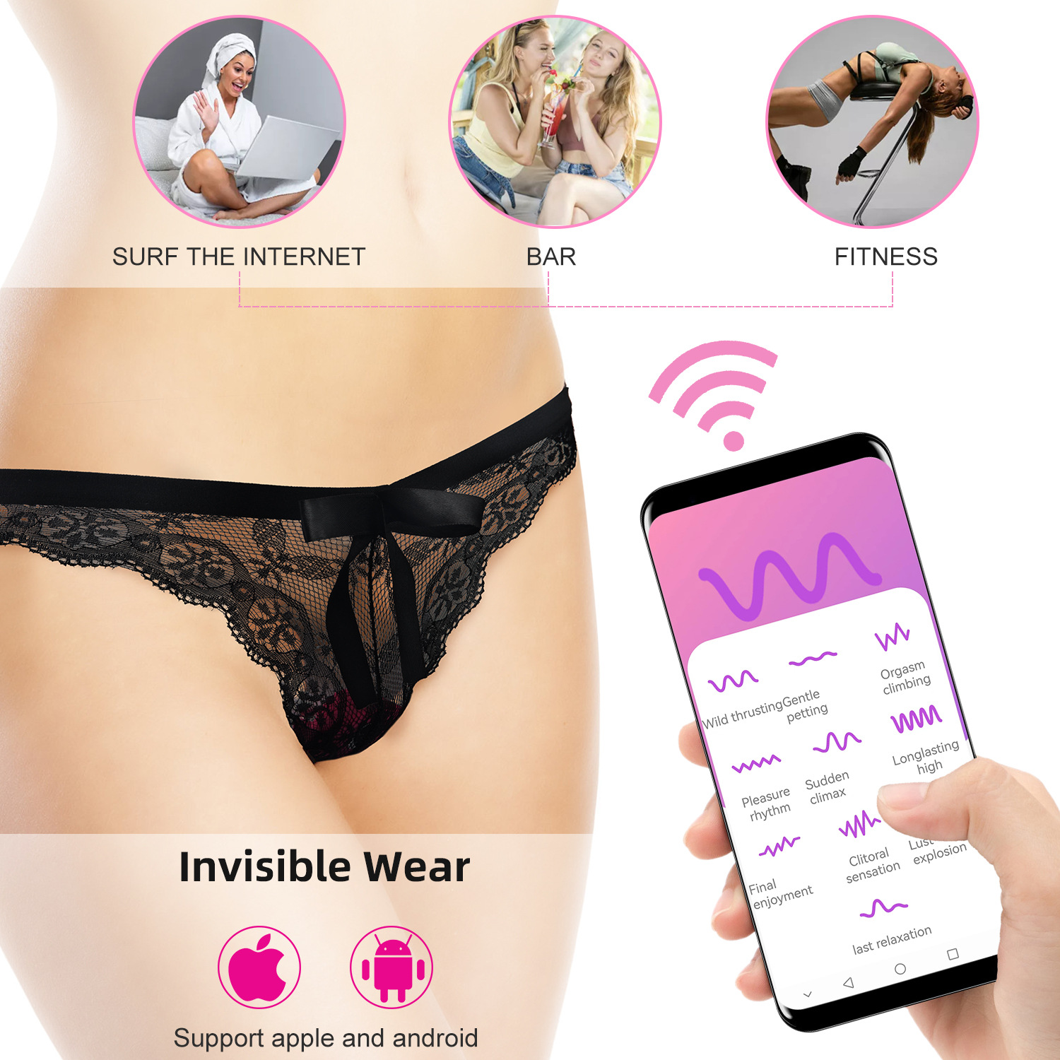 APP Controlled Clitoral Vibrating Panties Set