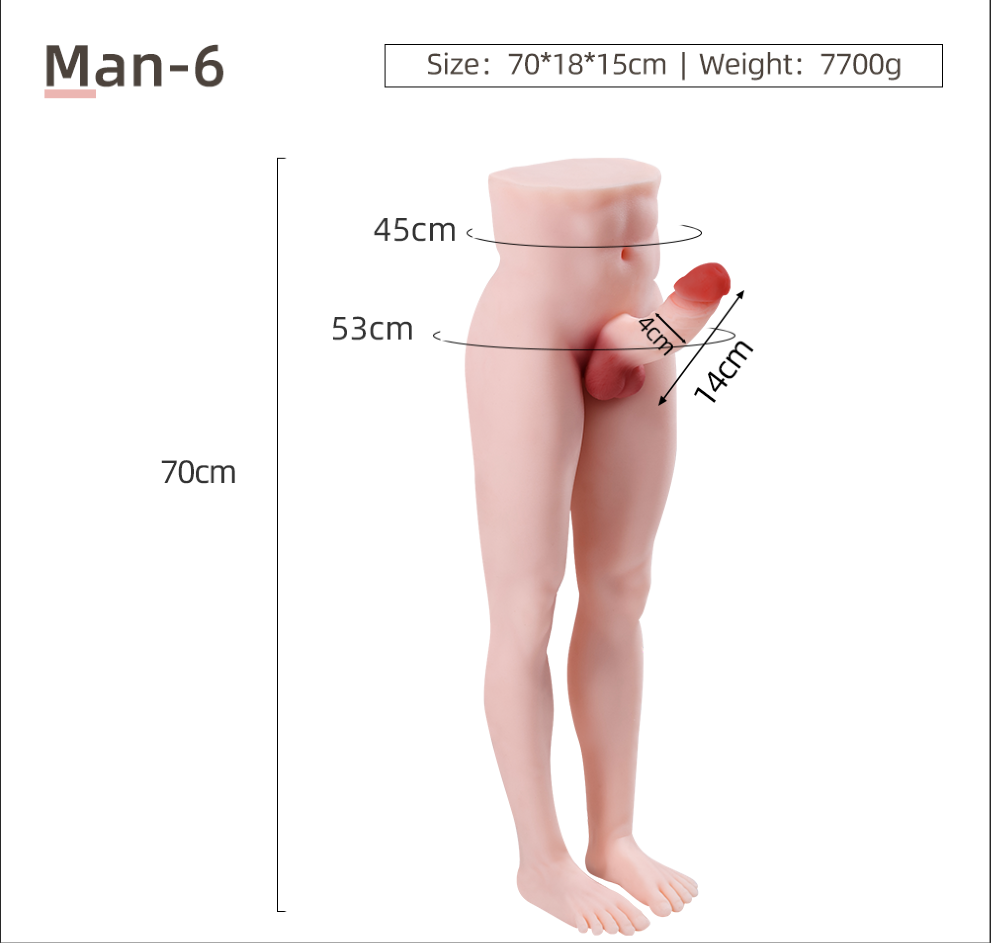 Long Legs Realistic Male Torso Sex Doll