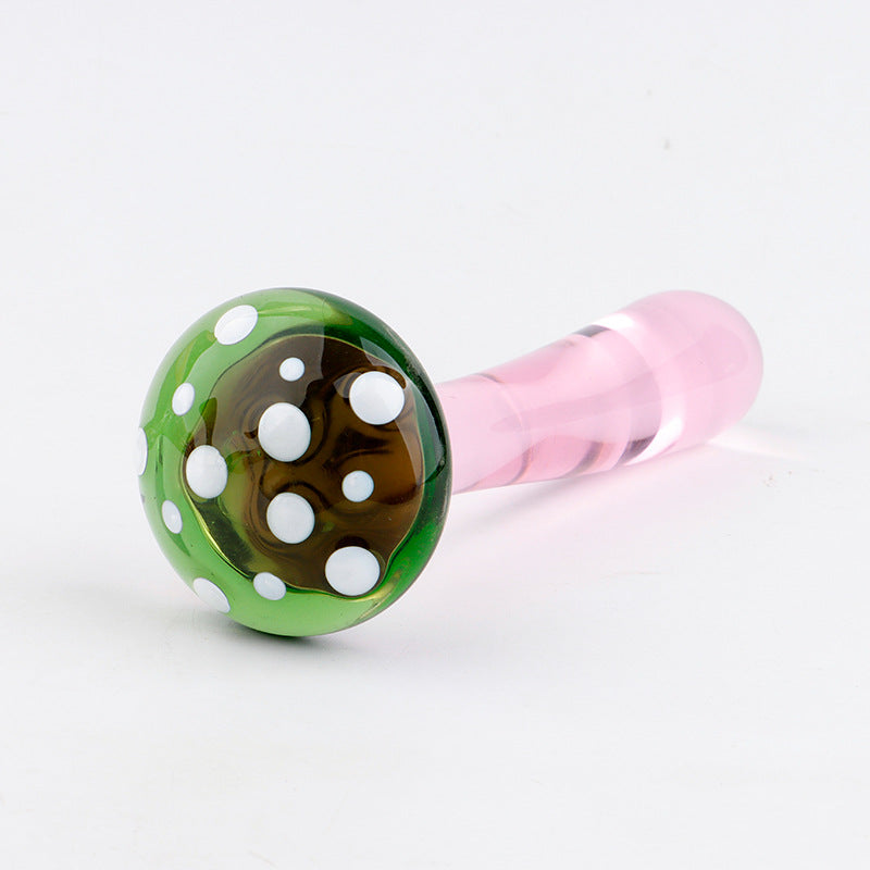 Mushroom Anal Sex Toys Glass Dildo
