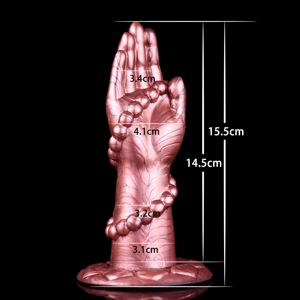 6 Inch Silicone Buddha Bead Hand Fist Dildo