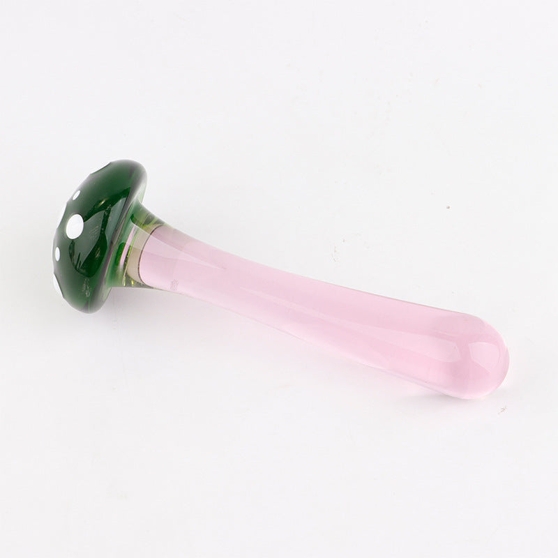 Mushroom Anal Sex Toys Glass Dildo