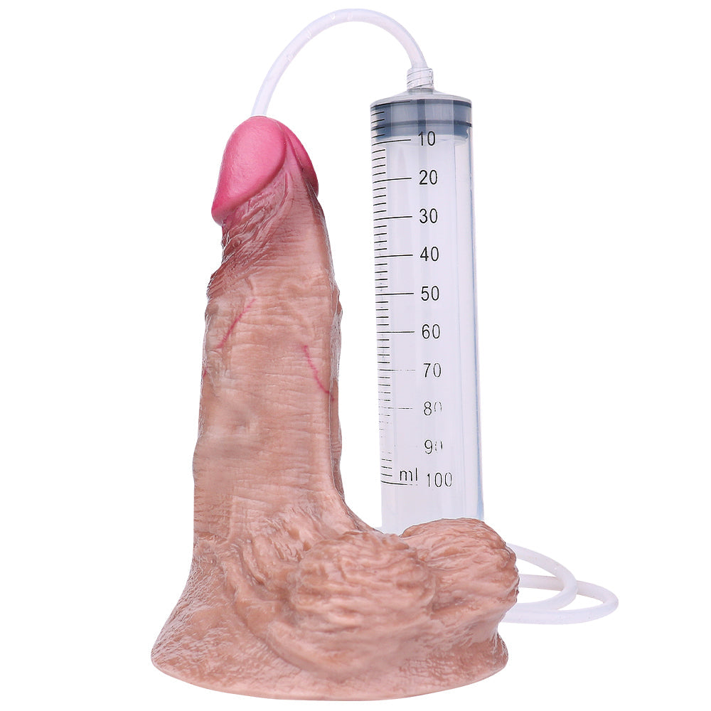 Realistic Silicone Ejaculating Dildo With Balls