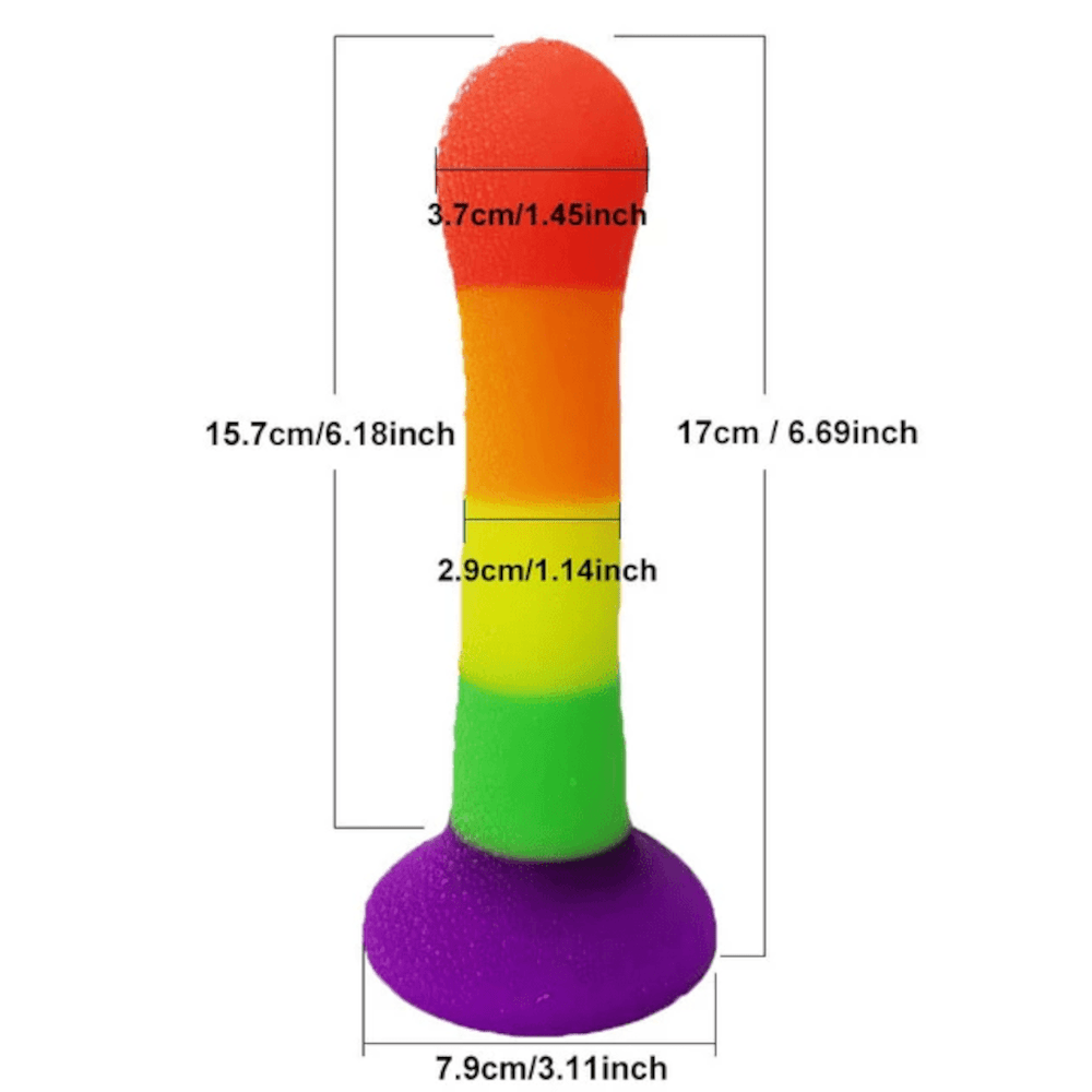 7 Inch Rainbow Twisted Anal Dildo